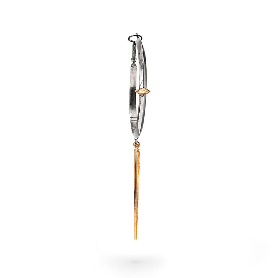 'Solis' single earring with large hoop and pendant SOLIS | OR2 G SPADAGN BRO
